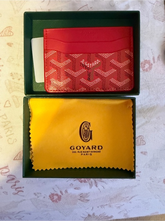 Goyard Accessories - Goyard Red Card & ID Holder with Signature Pattern